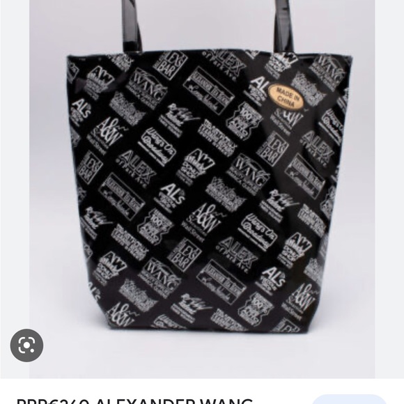 ALEXANDER WANG SOUVENIR CAPSULE Tote Bag Large Logo Varnished Panel $450 NWT - Picture 9 of 14